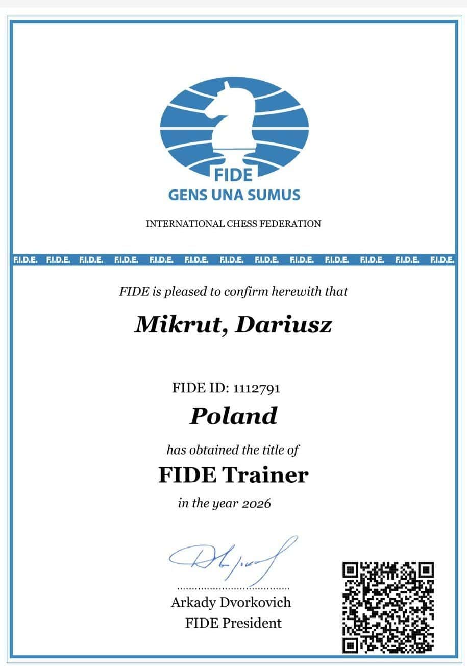 Dariusz Mikrut - FIDE Trainer